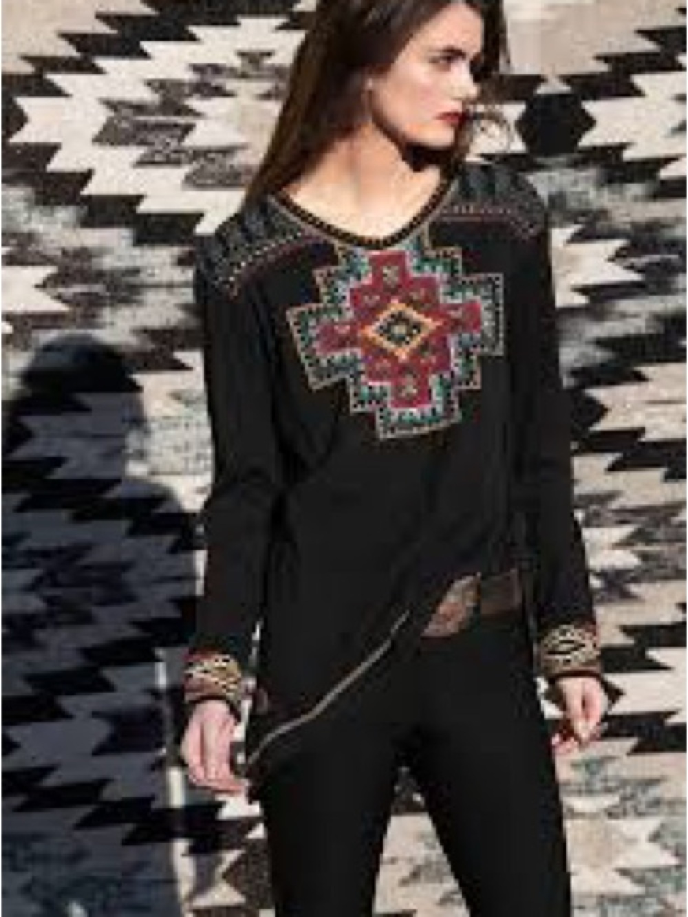 double d ranch apache blend top Sz 1X